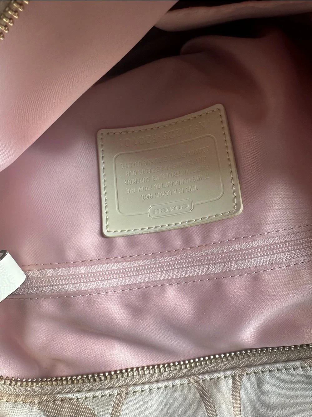 Vintage Coach Poppy Cinch Satchel Cream Beige Canvas Y2K Coquette